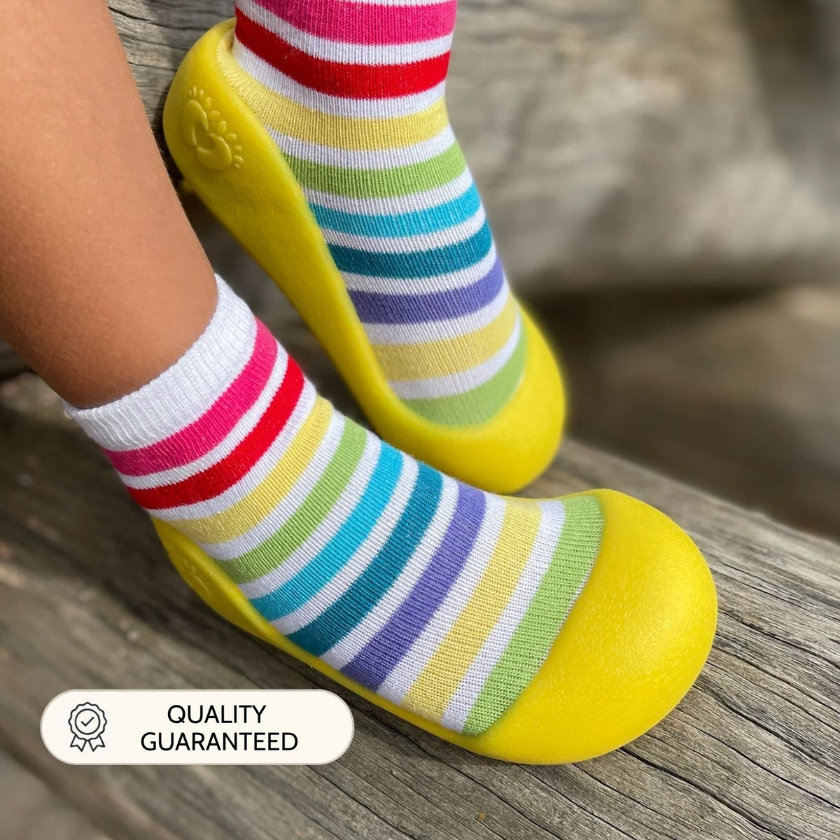 Yellow Stripes Sole Sox