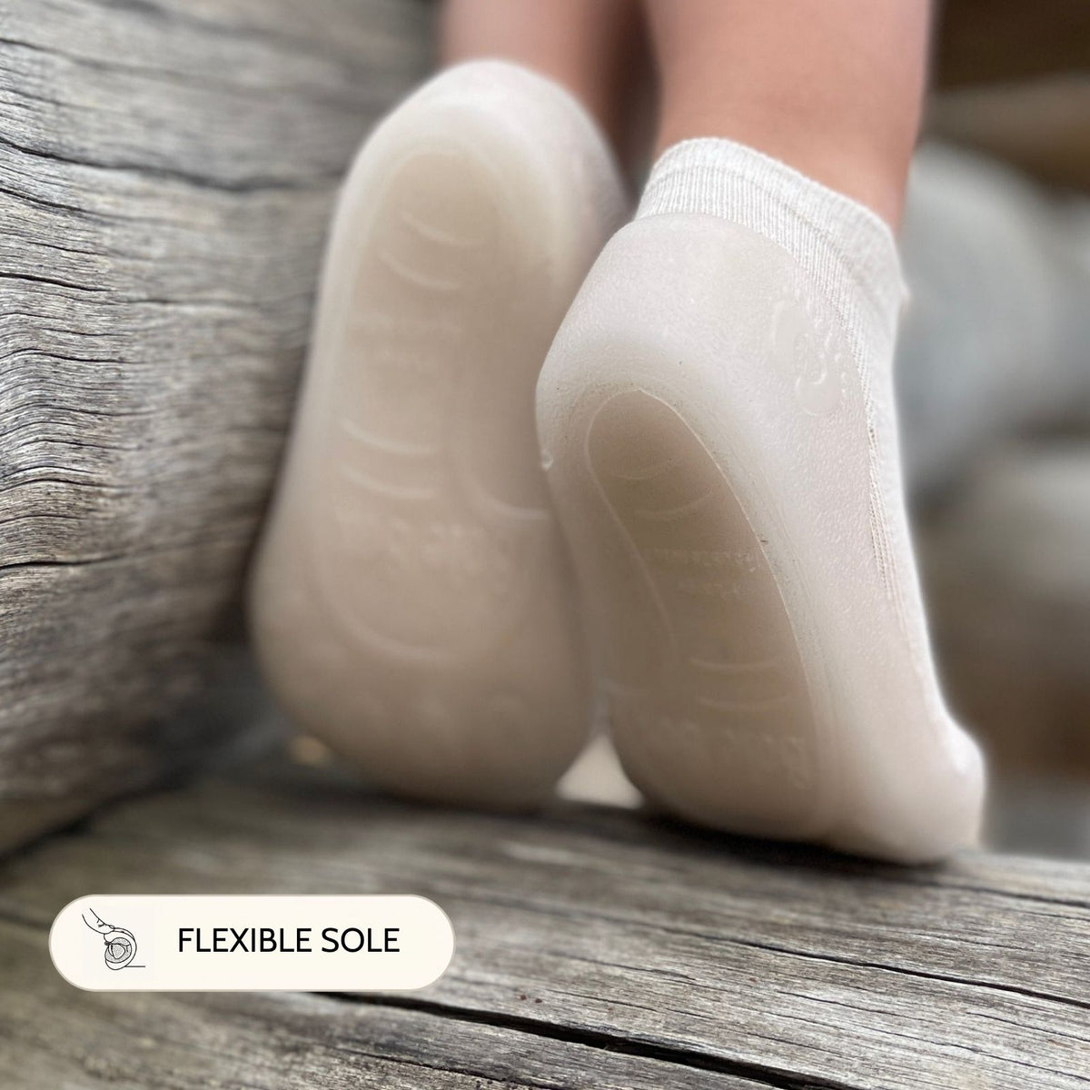 Beige Low Cut Sole Sox