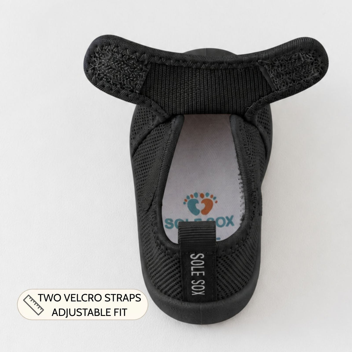 Black Velcro Sole Sox
