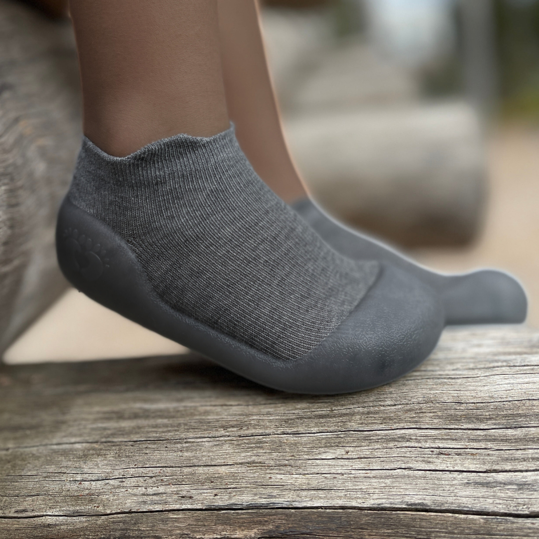 Grey Low Cut Pre-walker Baby Shoes