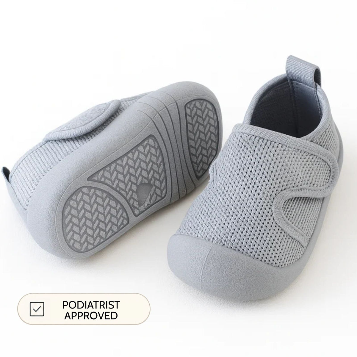 Grey Velcro Sole Sox