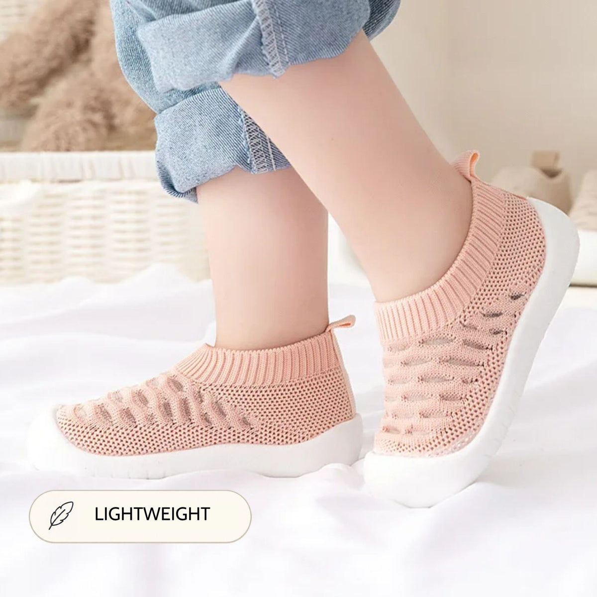 Pink Breathable Mesh Sole Sox