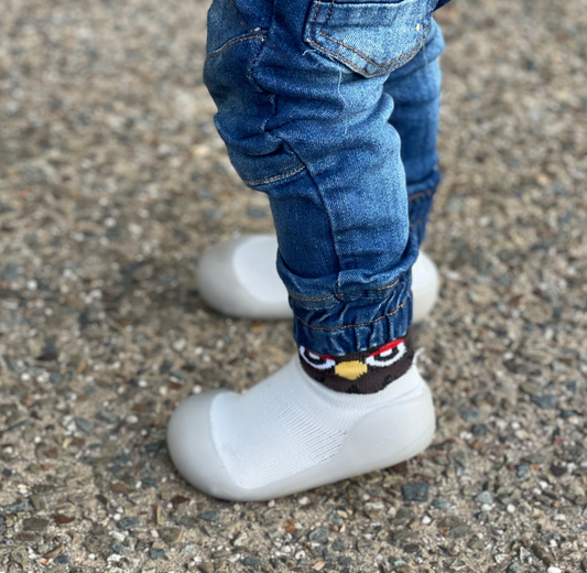 Grey Owl Pre-walker Baby Shoes