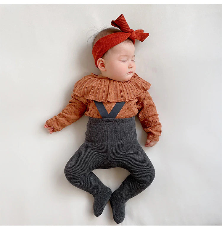 Cotton Leggings With Straps