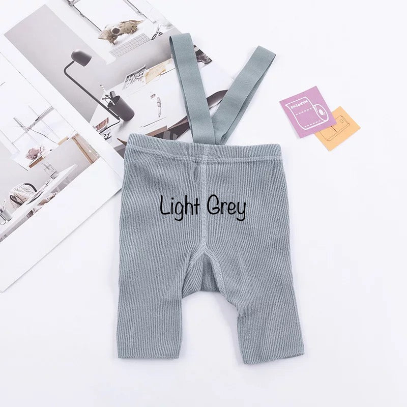 Cotton Shorts Romper With Straps