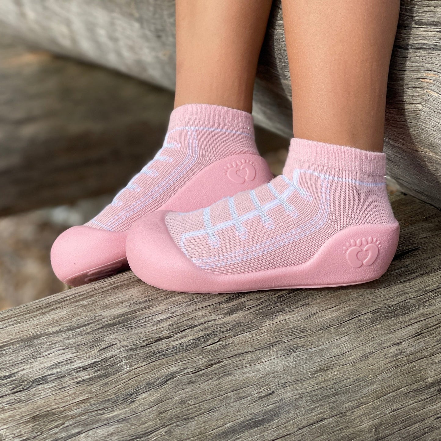 Sole Sox Pink Laces Pre-walker Baby Shoes