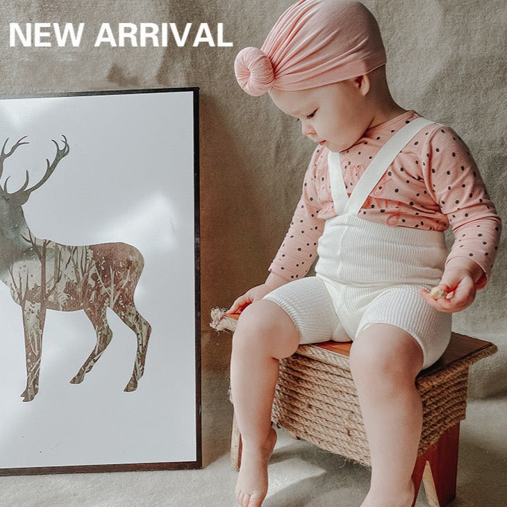 Cotton Shorts Romper With Straps