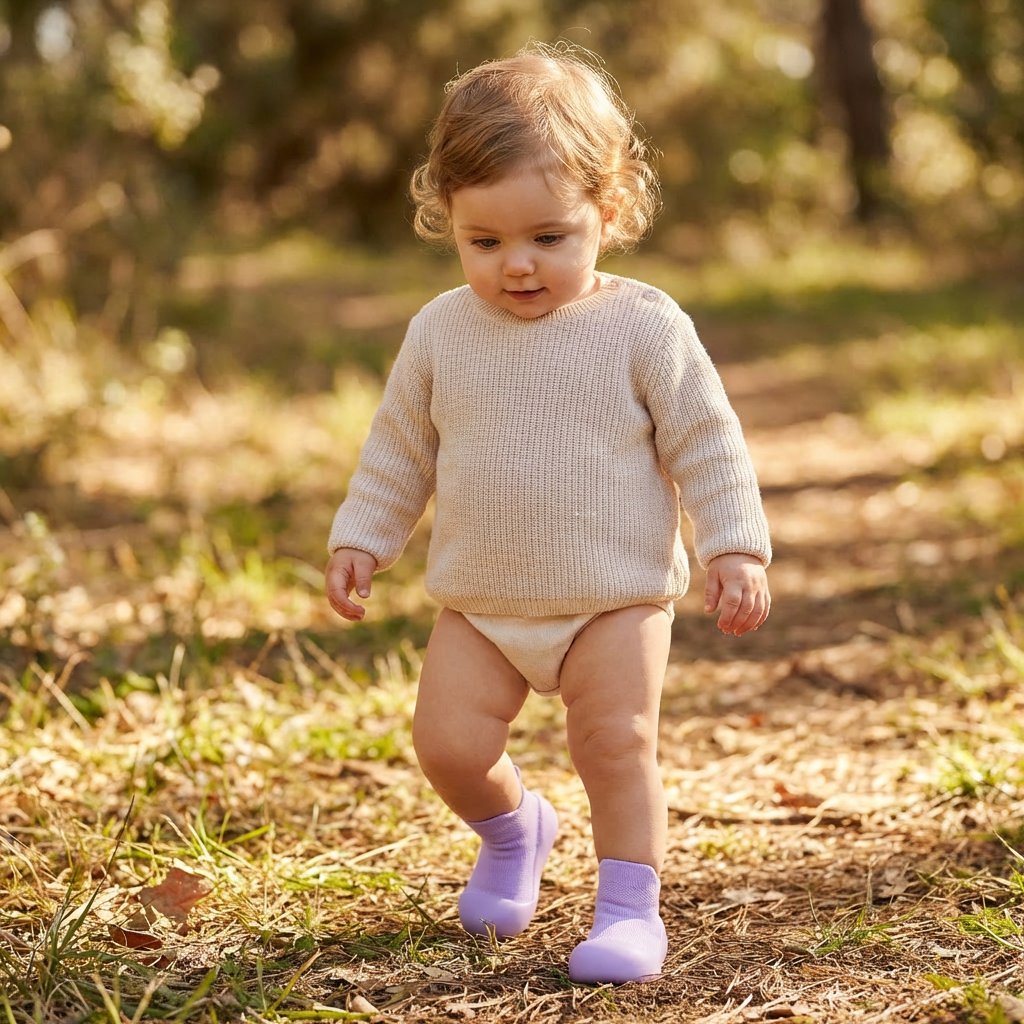 Lavender Sole Sox Baby Shoes