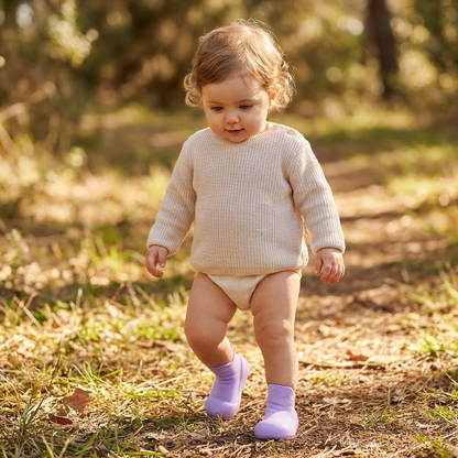 Lavender Sole Sox Baby Shoes