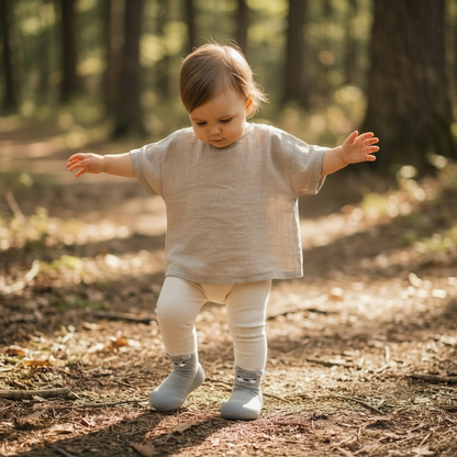 Grey Bear Pre-walker Baby Sole Sox