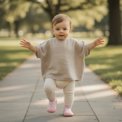Sole Sox Pink Laces Pre-walker Baby Shoes