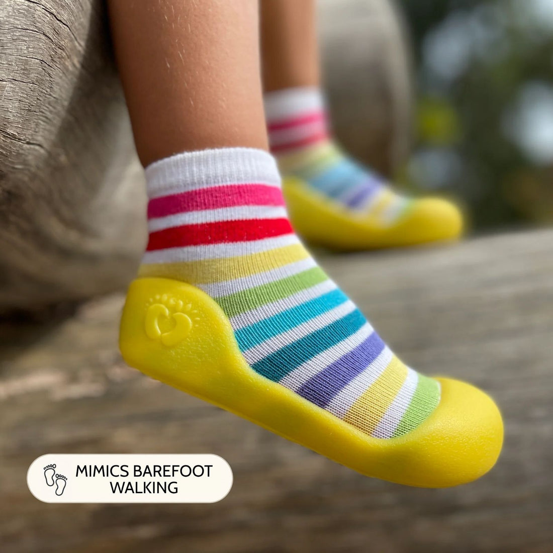 Yellow Stripes Sole Sox