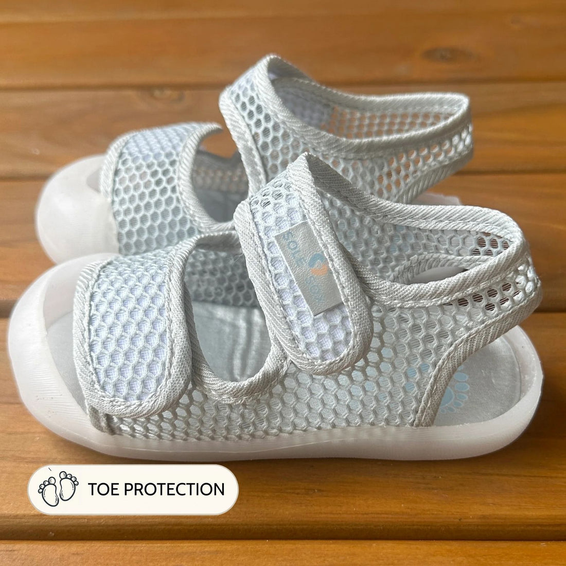 Grey Mesh Sandals
