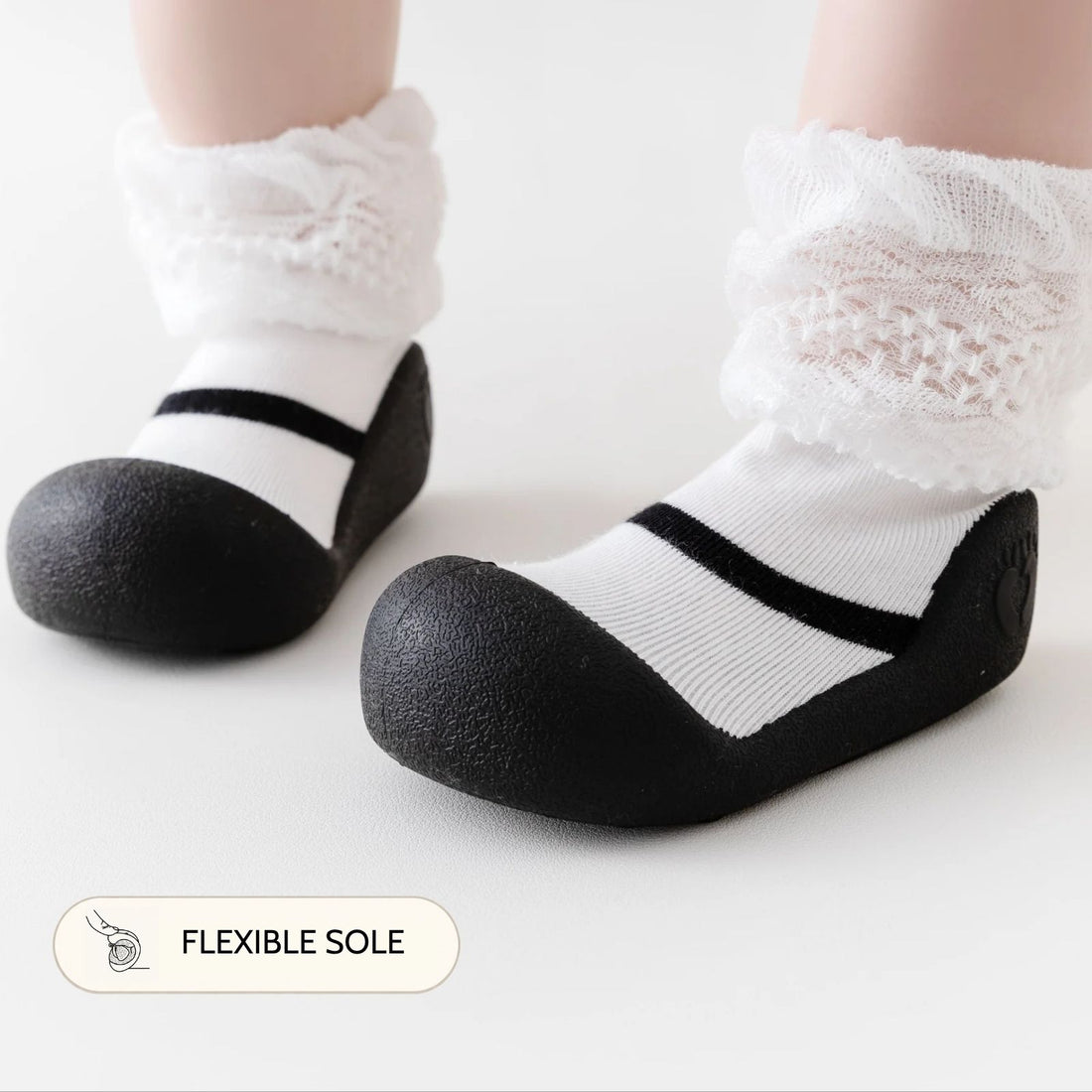 White Lace Sole Sox