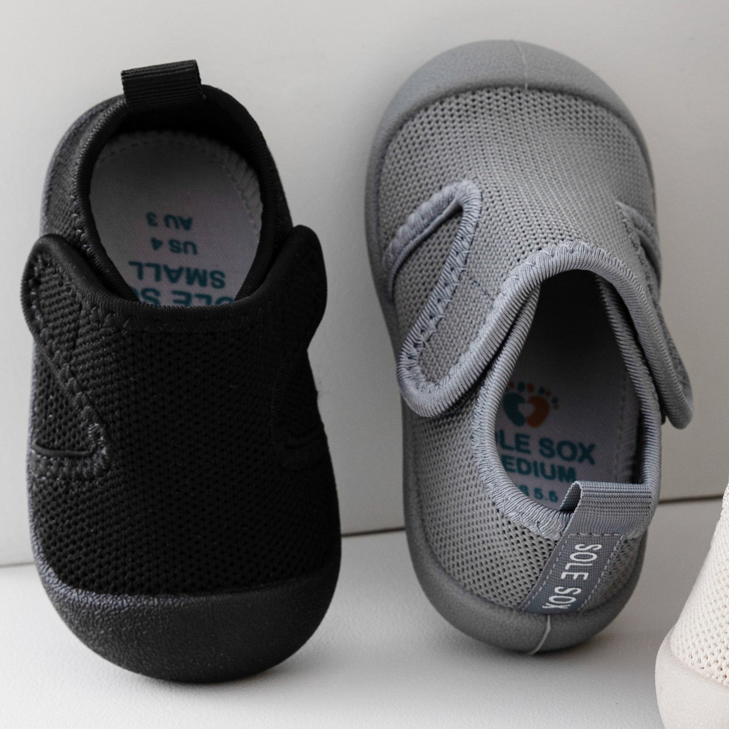 Black Velcro Mesh Sole Sox