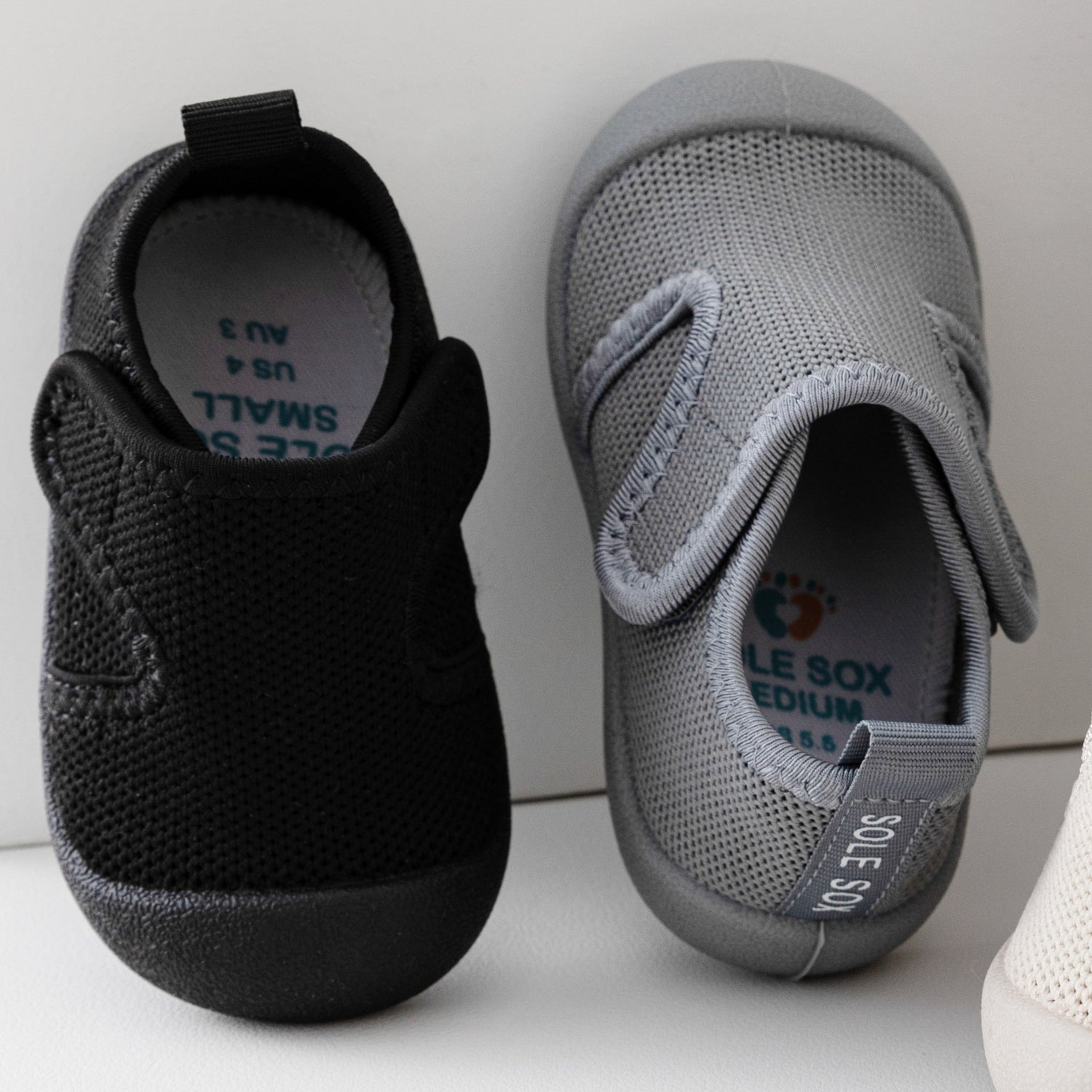 Black Velcro Sole Sox