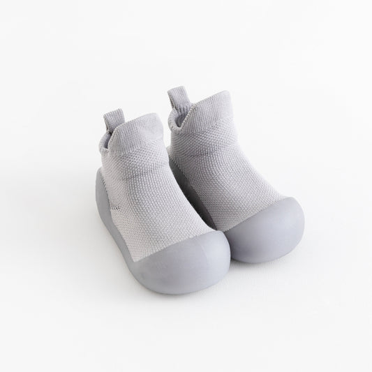 Ash Grey Sole Sox Baby Shoes