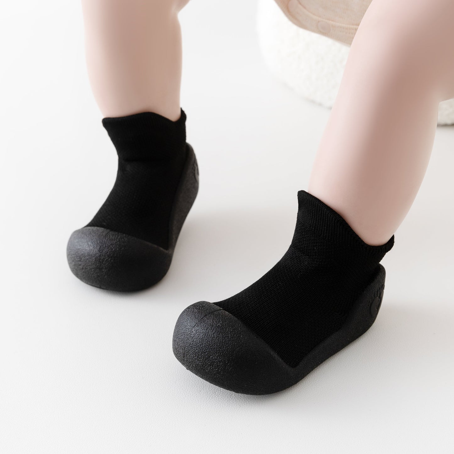 Midnight Black Sole Sox Baby Shoes