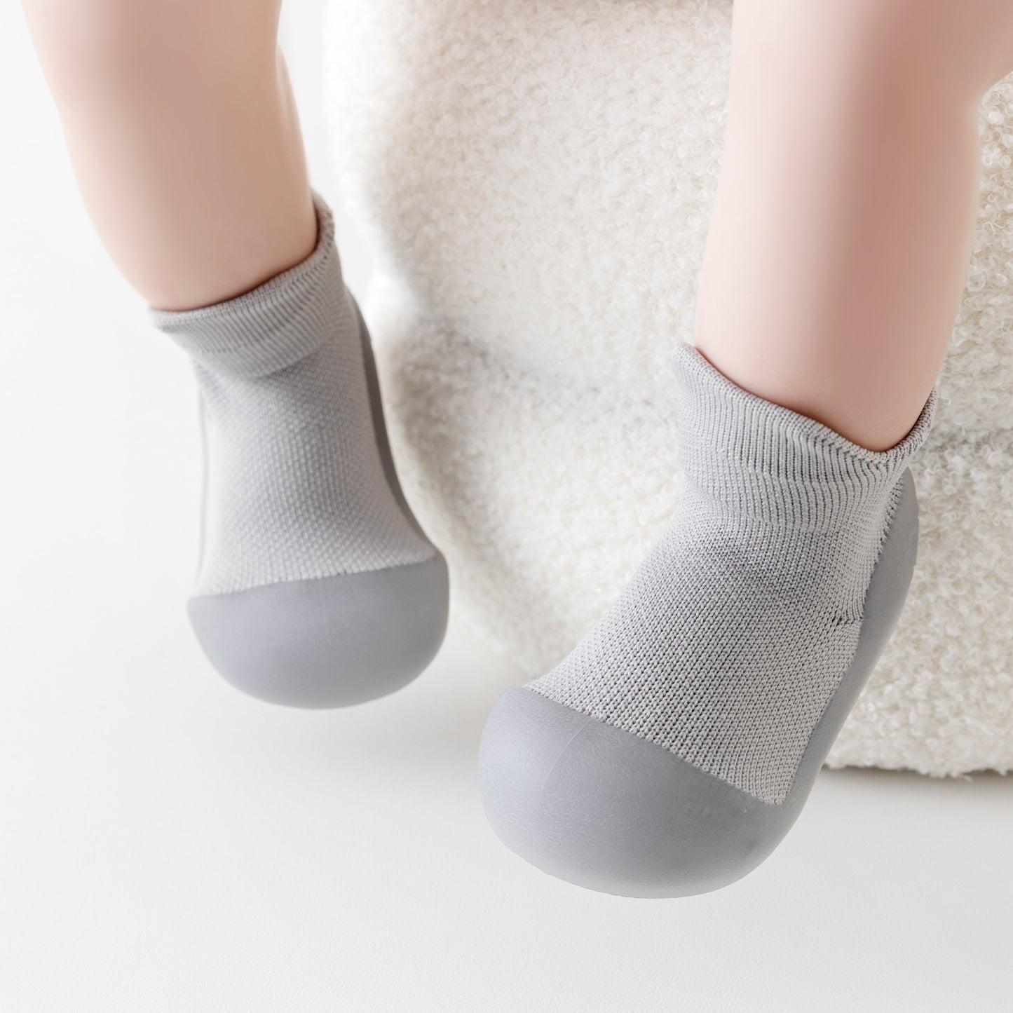 Ash Grey Sole Sox Baby Shoes
