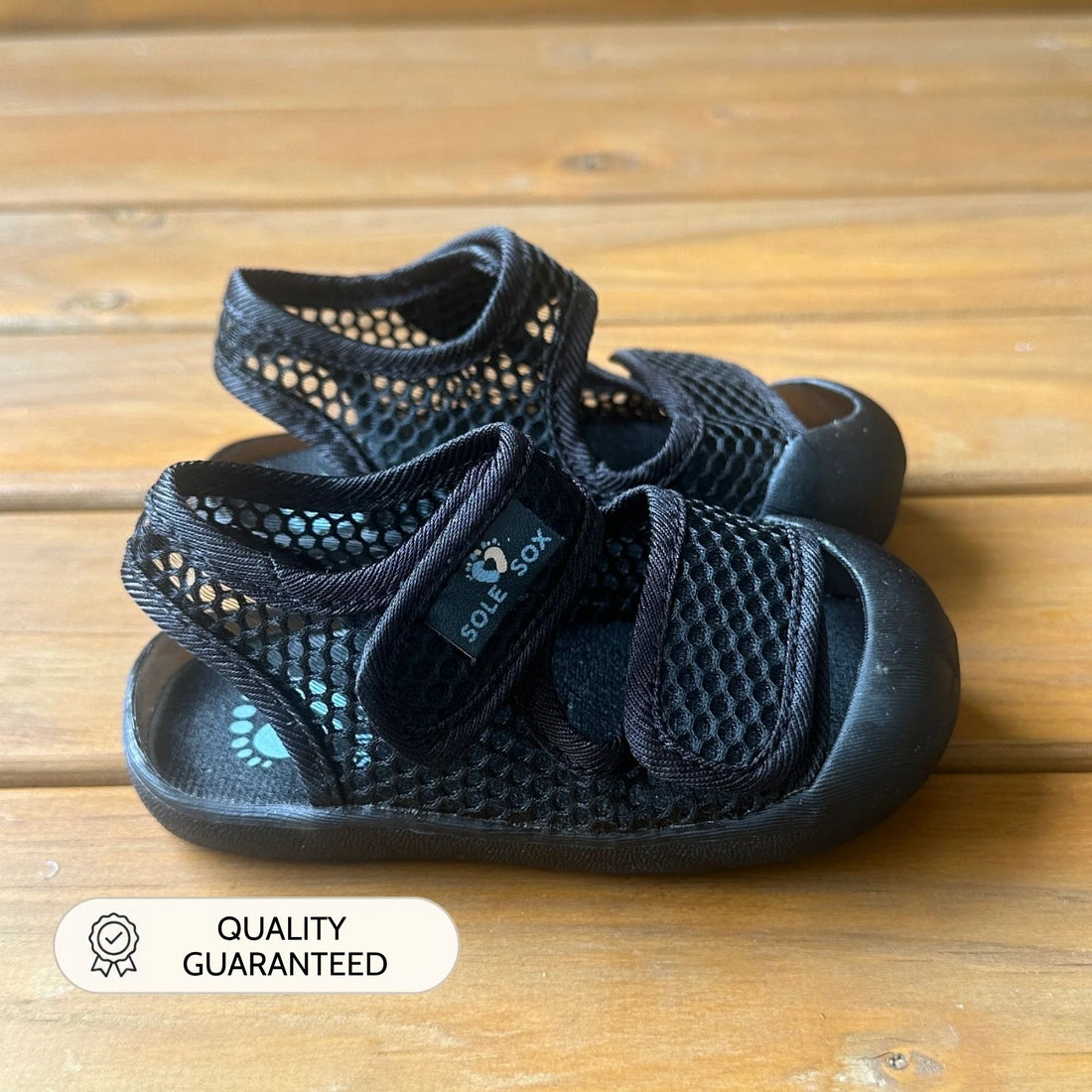 Black Mesh Sandals
