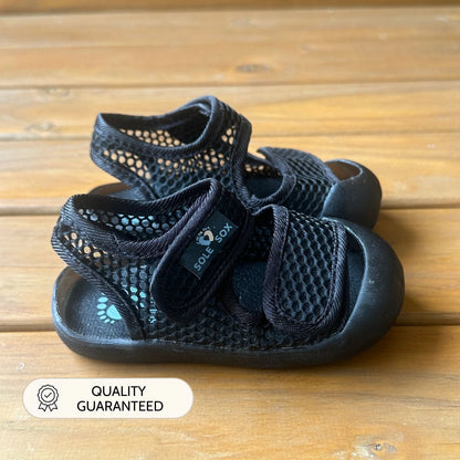 Black Mesh Sandals