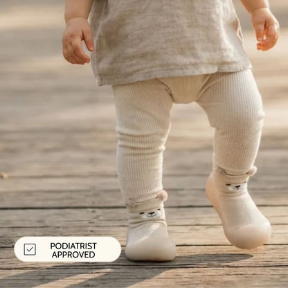 Beige Bear Sole Sox