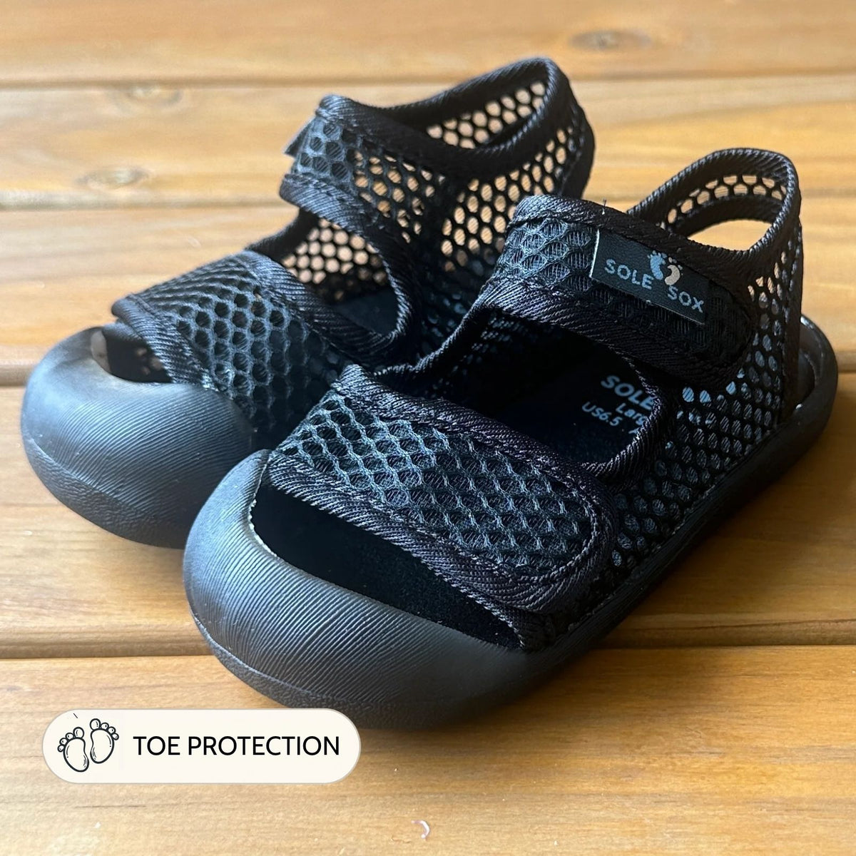 Black Mesh Sandals