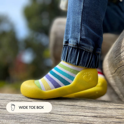 Yellow Stripes Sole Sox