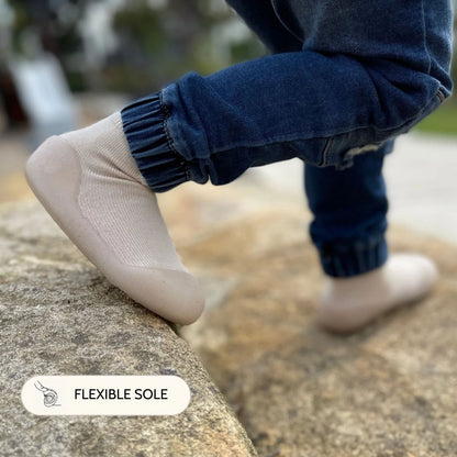 Beige Bear Sole Sox
