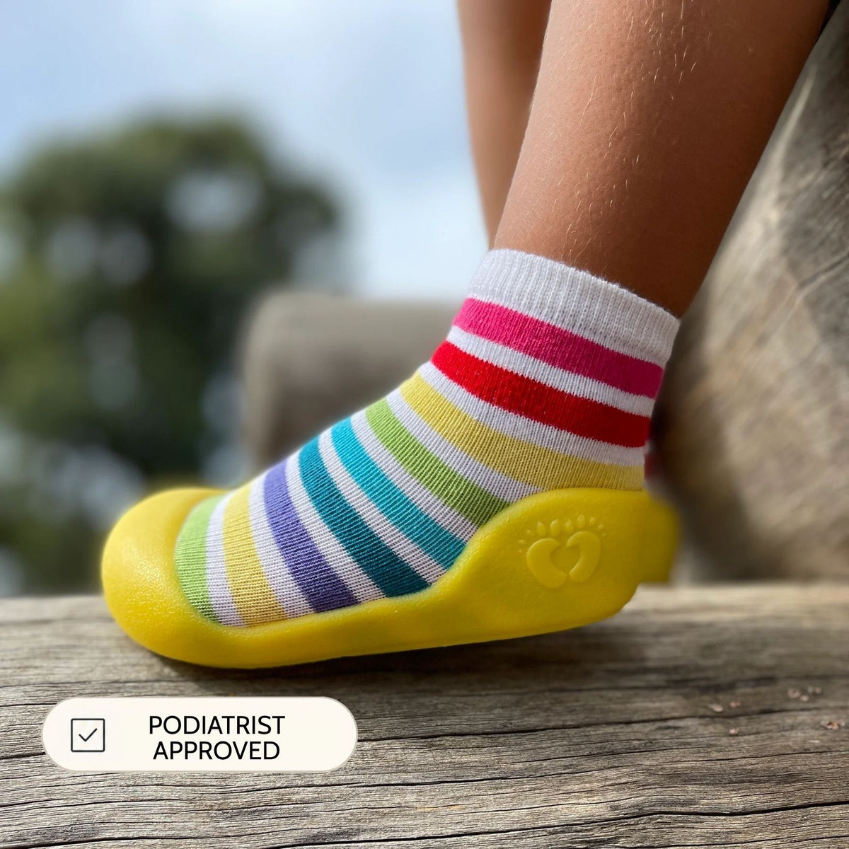 Yellow Stripes Sole Sox
