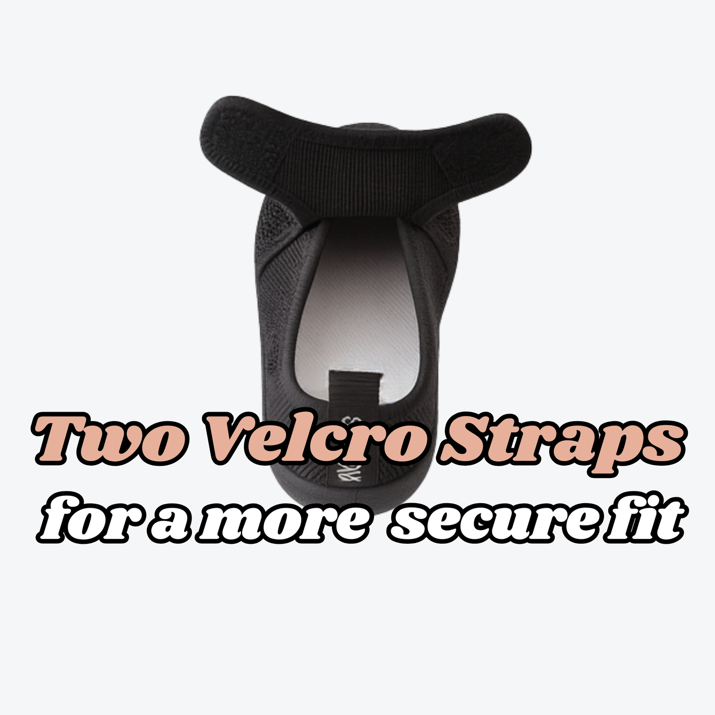 Black Velcro Mesh Sole Sox