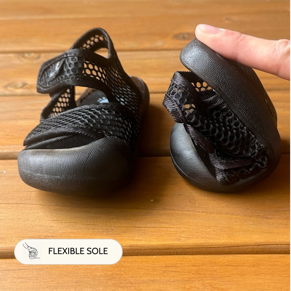 Black Mesh Sandals
