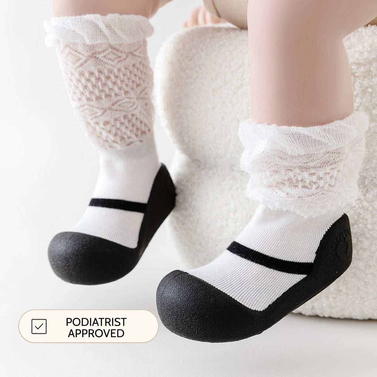White Lace Sole Sox