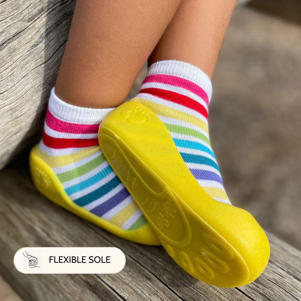 Yellow Stripes Sole Sox