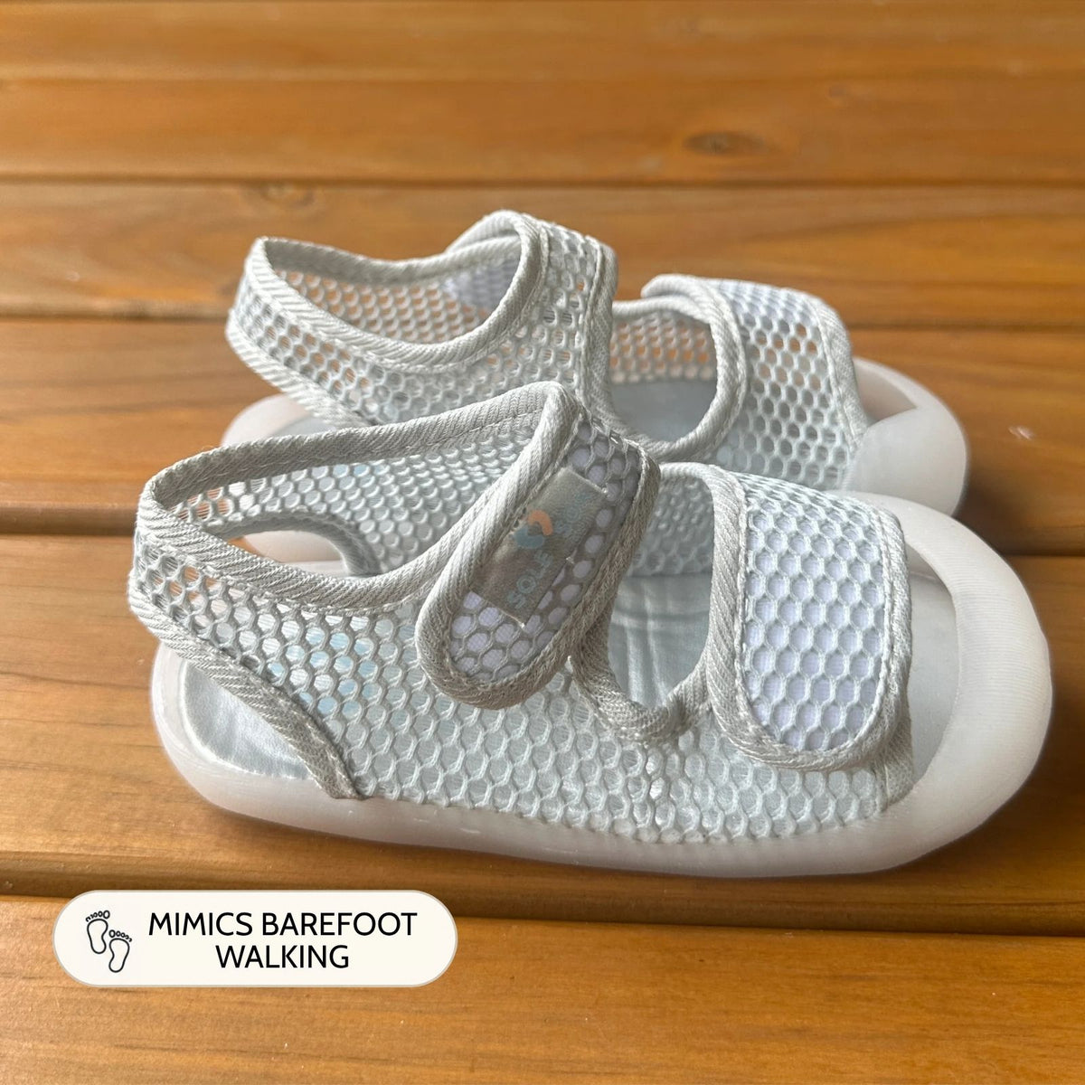 Grey Mesh Sandals