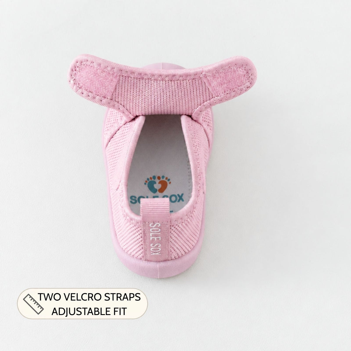 Pink Velcro Sole Sox