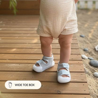 Grey Mesh Sandals
