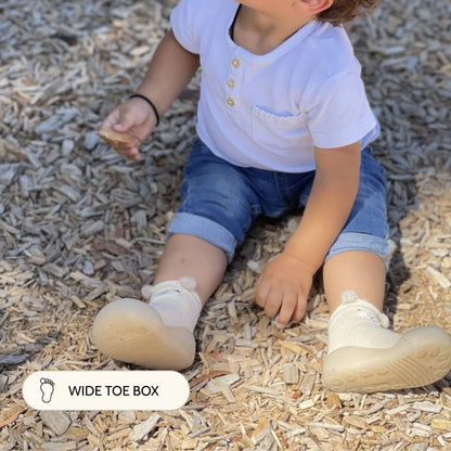 Beige Bear Sole Sox
