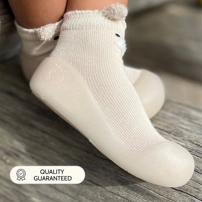 Beige Bear Sole Sox