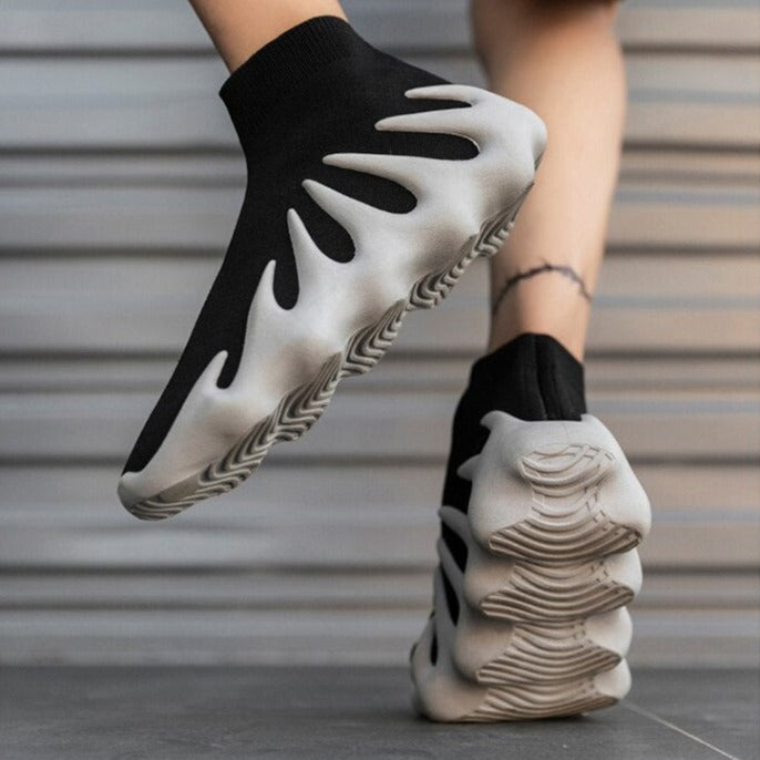 Sole Sox Sneakers for Kids &amp; Adults - Black &amp; Grey