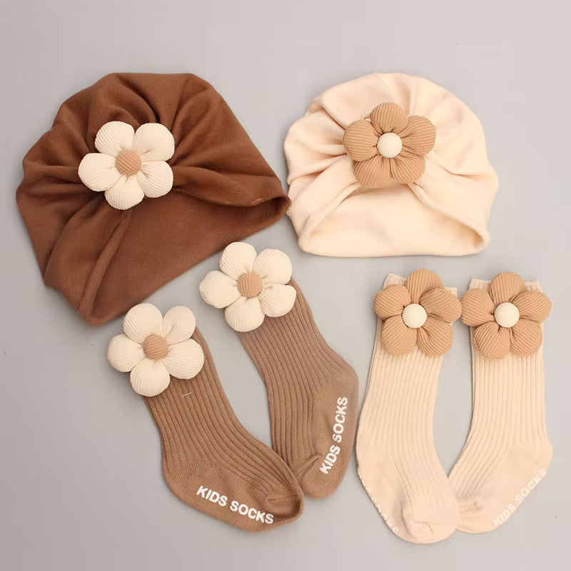 Baby Bonnet &amp; Socks Set