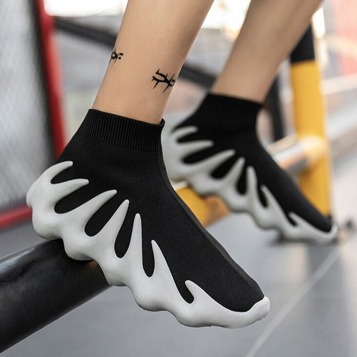 Sole Sox Sneakers for Kids &amp; Adults - Black &amp; Grey