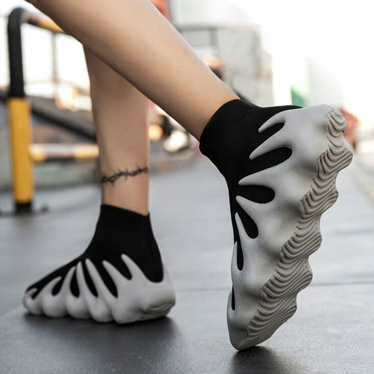 Sole Sox Sneakers for Kids &amp; Adults - Black &amp; Grey