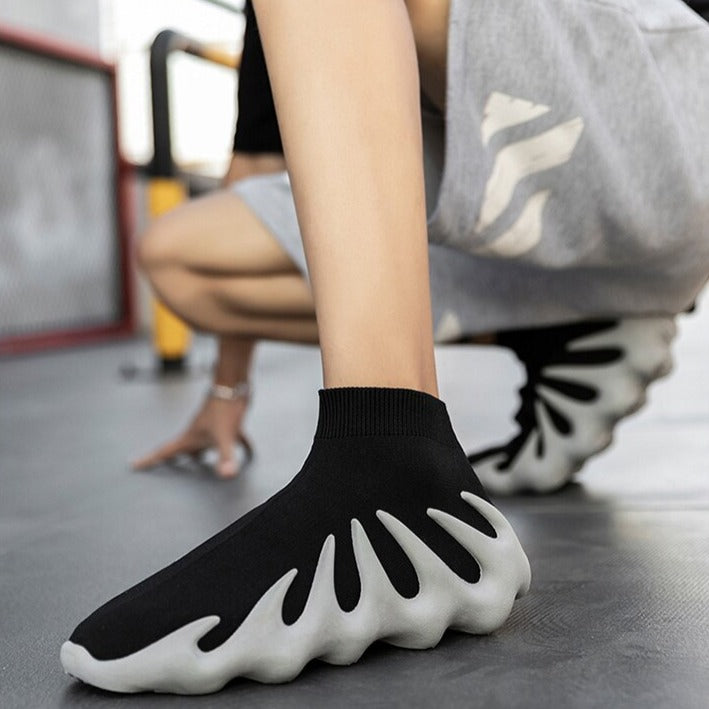 Sole Sox Sneakers for Kids &amp; Adults - Black &amp; Grey