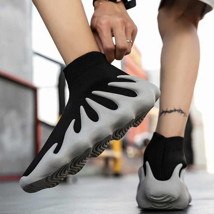 Sole Sox Sneakers for Kids &amp; Adults - Black &amp; Grey