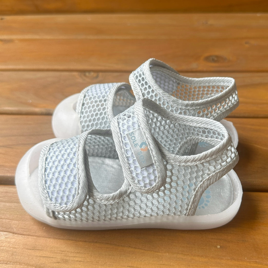 Grey Mesh Sandals