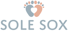 Sole Sox logo. Baby and kids pre-walker shoes. Children's footwear.