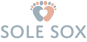 Sole Sox logo. Baby and kids pre-walker shoes. Children's footwear.