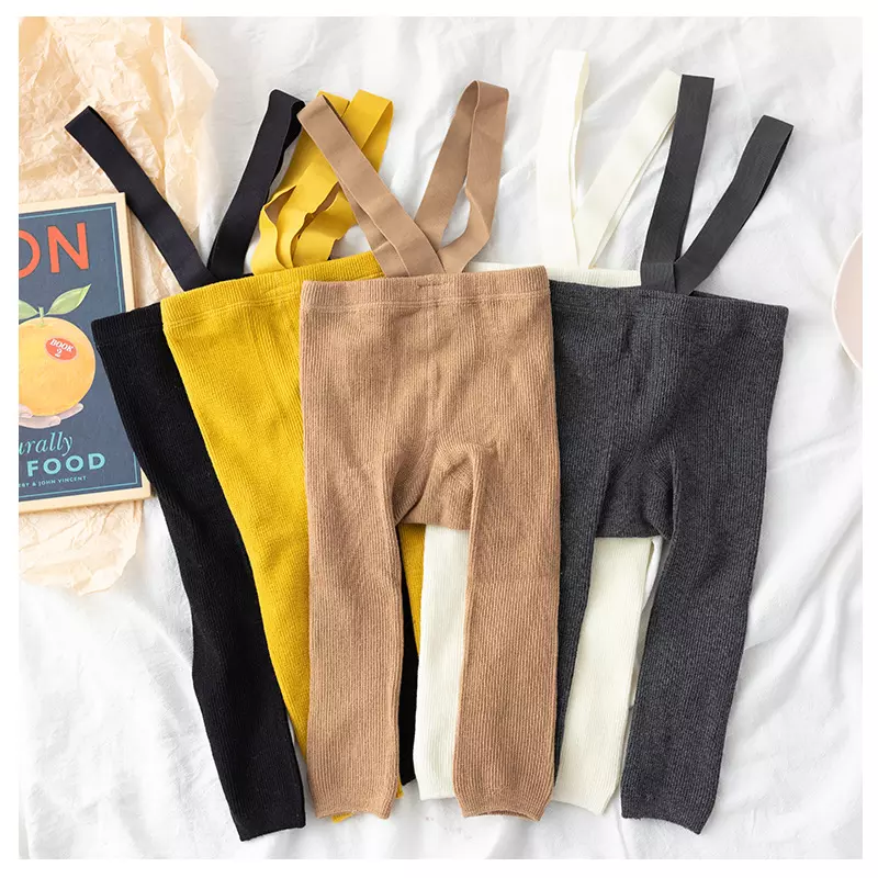 Cotton Footless Leggings With Straps