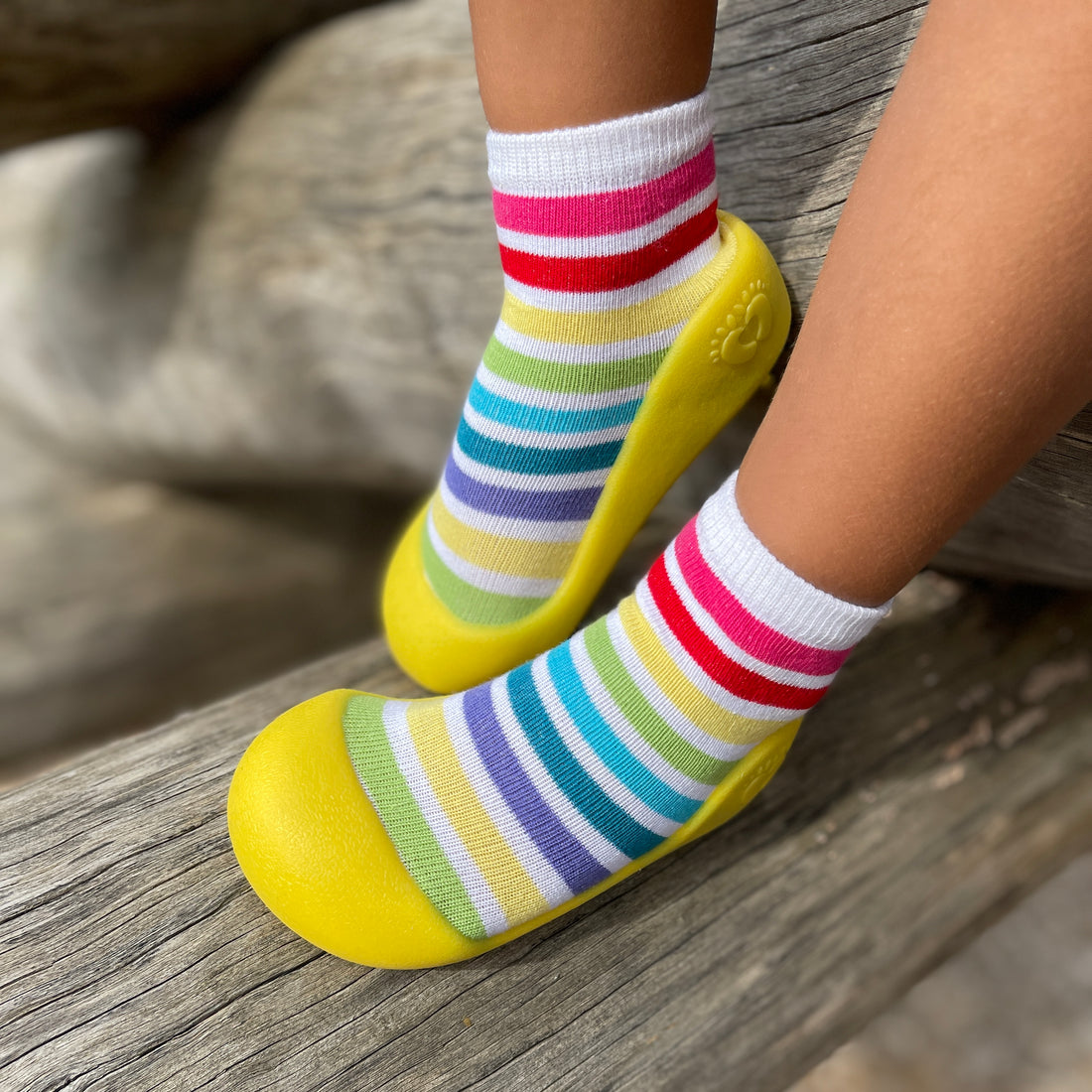 Yellow Stripes Sole Sox
